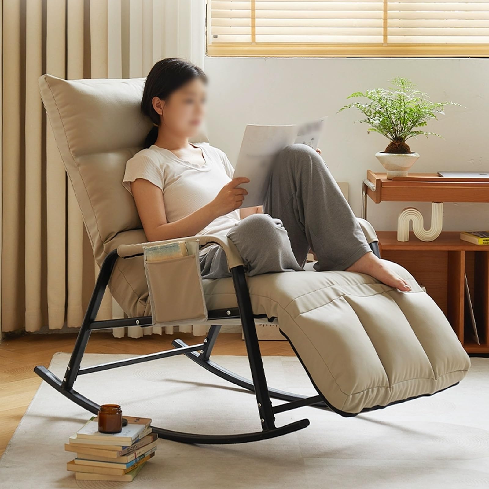 Fauteuil A Bascule Chaise U00e0 Bascule Fauteuil U00e0 Bascule Fauteuil De Relaxation Avec Repose Pied Gris Fonc Velours 74883 60747840 Chaise A Bascule