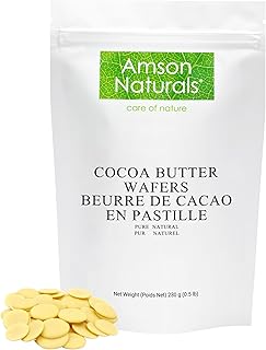 Cocoa Butter Wafers (Food Grade) 0.5 lb / 230 g -100% Pure & Natural, Non-Deodorized, Food Grade, Fresh For Recipes, Cooki...