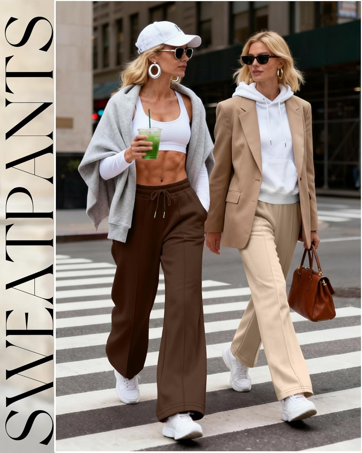 3 Pack Women's Wide Leg Lounge Pants High Waisted Baggy Sweatpants Drawstring Athletic Yoga Joggers with Pockets - Image 3