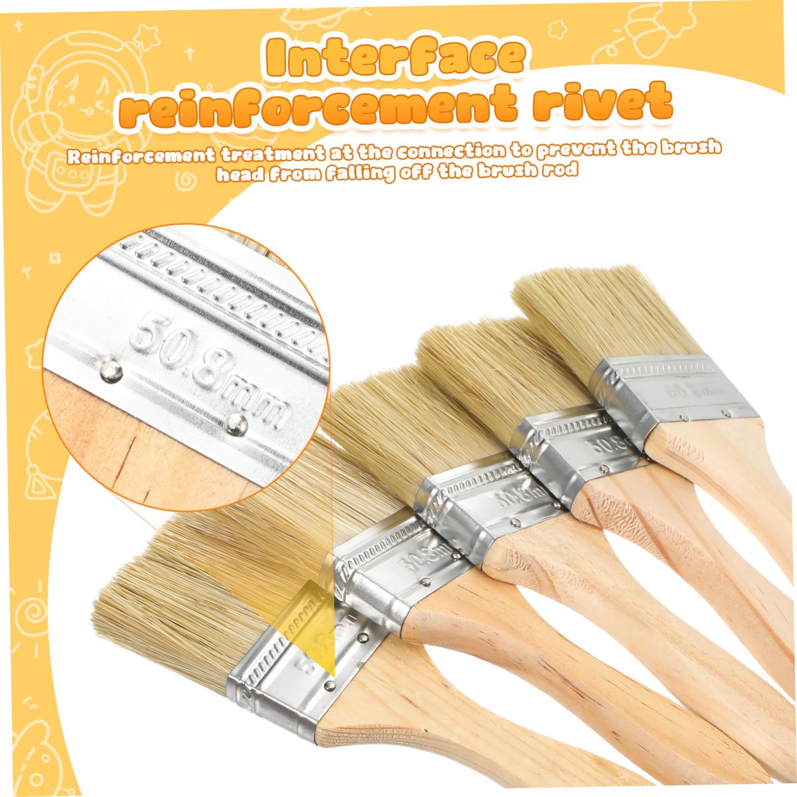 30pièces Lot de Pinceaux pour Et Murs Manches Usage Polyvalent pour Peinture Et Retouche Ensemble Professionnel