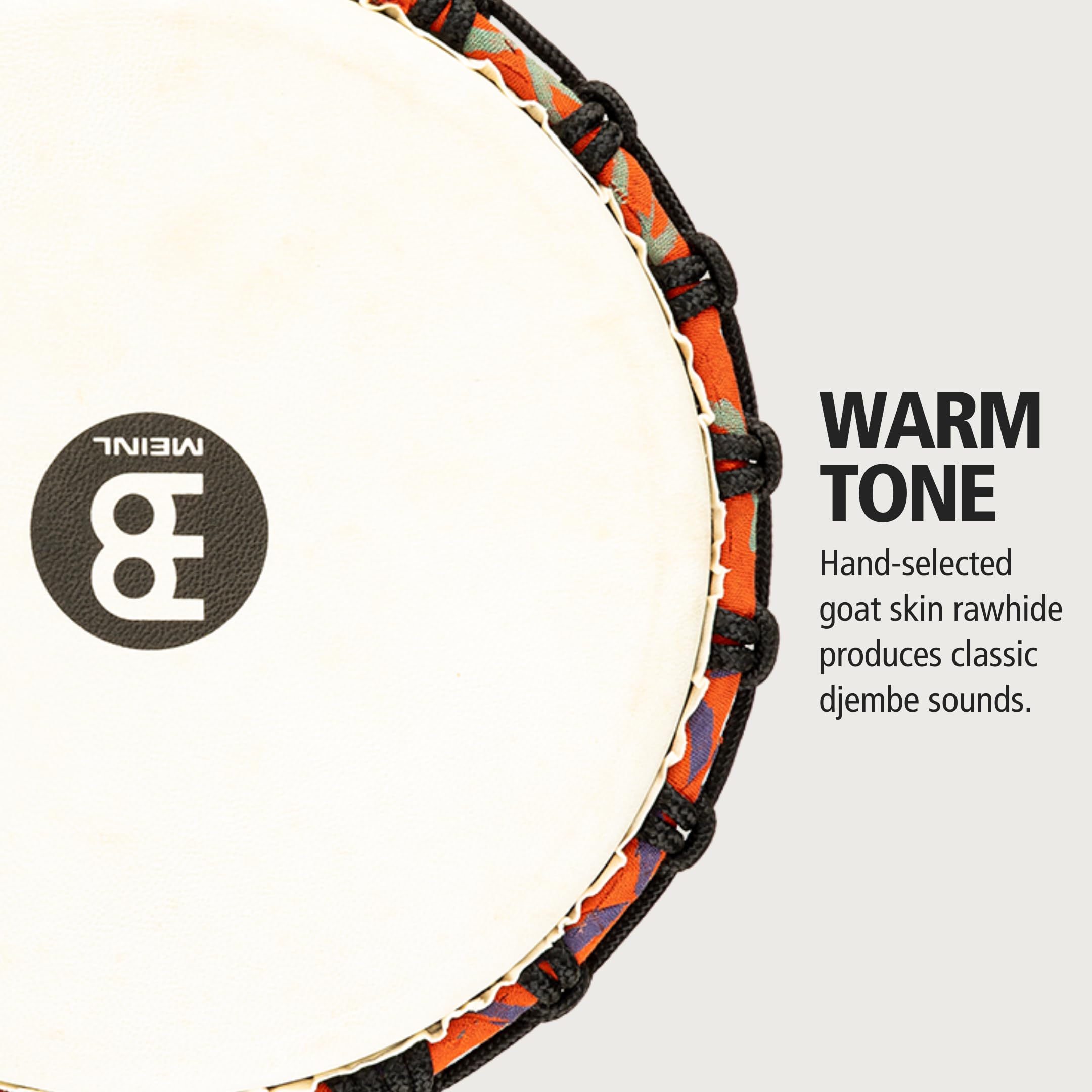 Meinl Percussion Rope Tuned Travel Series Djembe, Mehrfarbig (PADJ1-S-G)