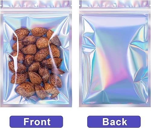 Miniatura 2 de 100 bolsas resellables con cierre hermético para almacenamiento de alimentos, bolsa a prueba de agua con ventana transparente, bolsa de embalaje