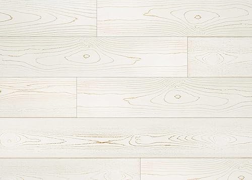 Miniatura 3 de Luxdecor Tablones de pared de madera real para pared, tableros de Shiplap de color blanco y marrón, fácil de despegar y pegar en tableros Shiplap,