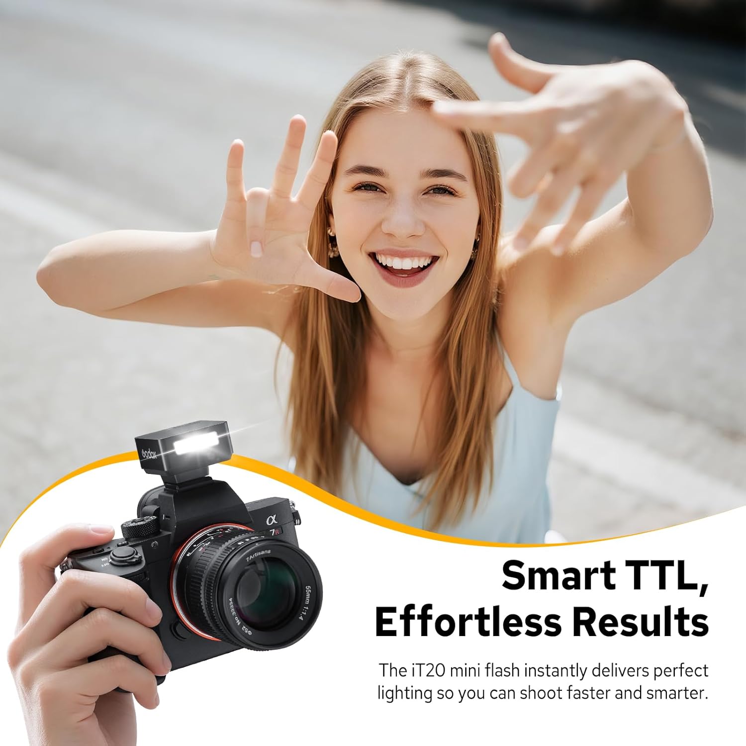 Godox iT20 iT20-S Flash for Sony, Mini TTL Flash with Intuitive Screen, 1.5s Recycle, 700 Full Power Flashes, USB-C Charge, Built-in Battery, GODOX iT20S iT20 S Pocket Flash Speedlight (Black)