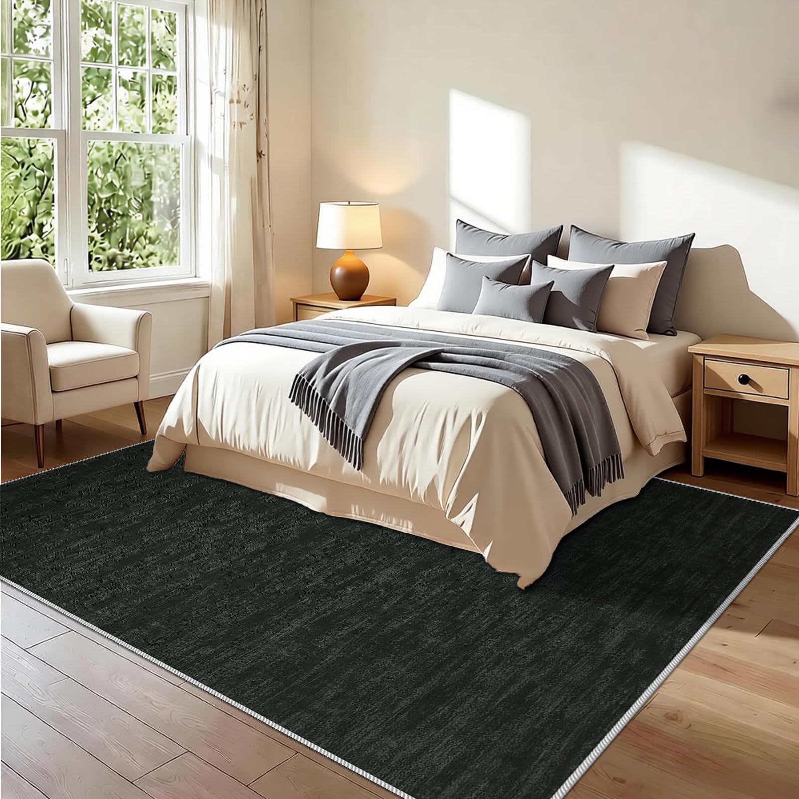 Dywan do salonu w stylu vintage, 180 x 240 cm dywaniki do sypialni, salonu, sypialni, kuchni, jadalni, duży dywan z krótkim włosiem, dywan do jadalni, antypoślizgowy zmywalny dywanik kuchenny