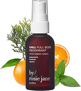 By Rosie Jane Chill Full Body Deodorant Spray - Aluminum Free Deodorant and Body Spray for Women & Men - Enriched with Peppermint, Mandarin & Cypress - Suitable for Sensitive Skin (53ml)