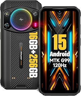 Armor 21 Android 15 Unlocked Rugged Phone, 122dB Loudest Speaker, MTK G99 16GB + 256GB Outdoor Rugged Smartphone,64MP Main Cam + 24MP Night Vision Cam, 6.58" FHD+, 9600mAh, IP68 Dual SIM