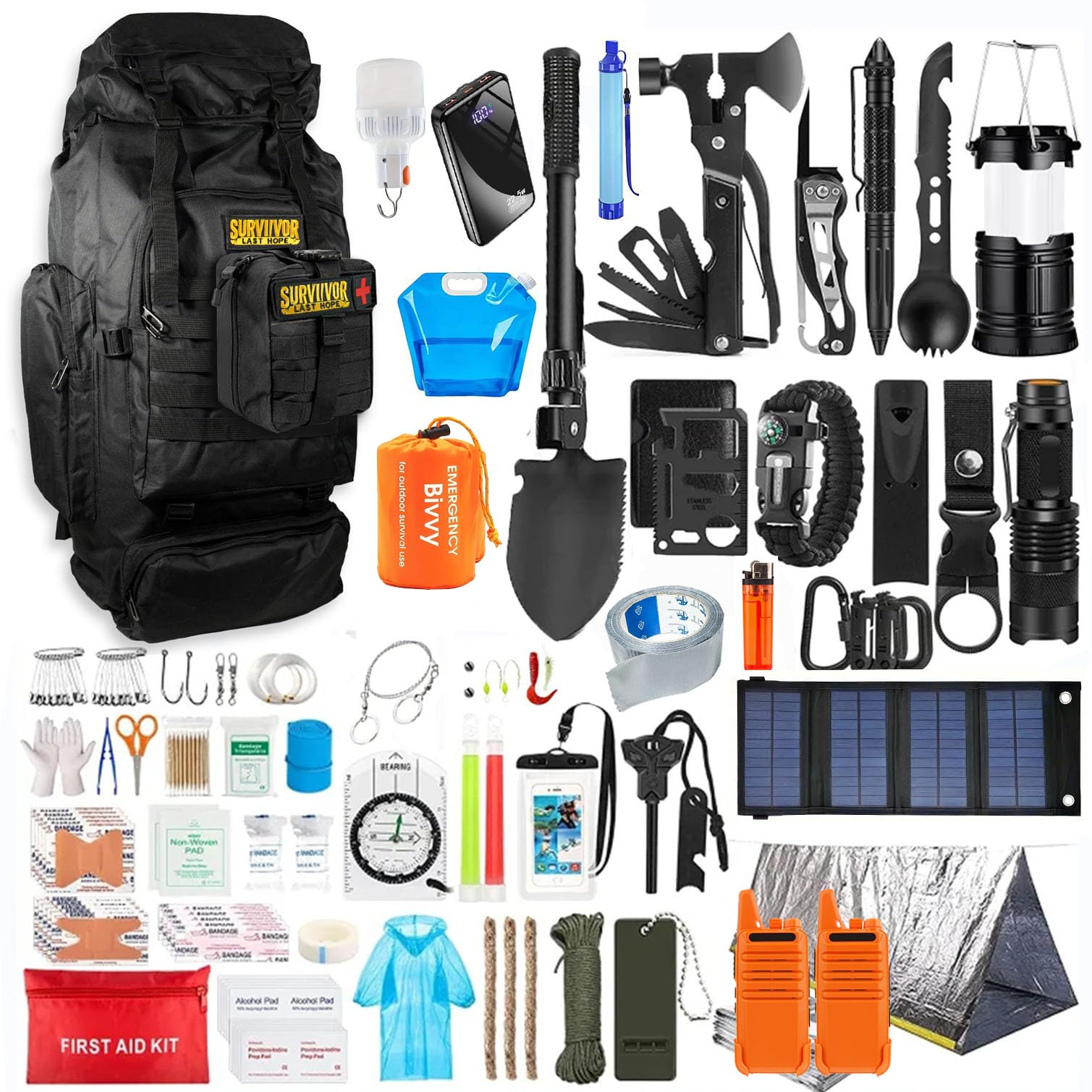 Kit di Sopravvivenza Avanzato - Zaino di Emergenza con Accessori Outdoor (Z3Advanced)