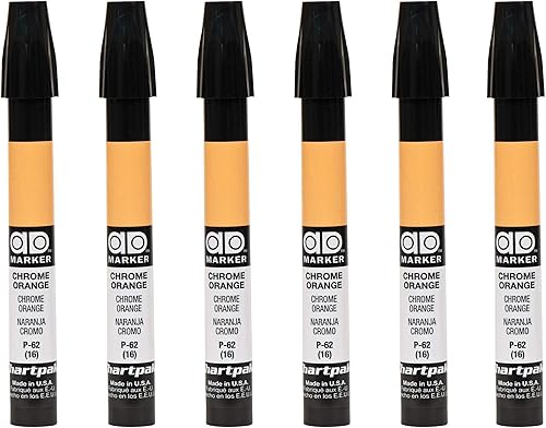 Miniatura 5 de The Original Chartpak AD Marcador, Tri-Nib, naranja cromado, 1 cada uno (P62)