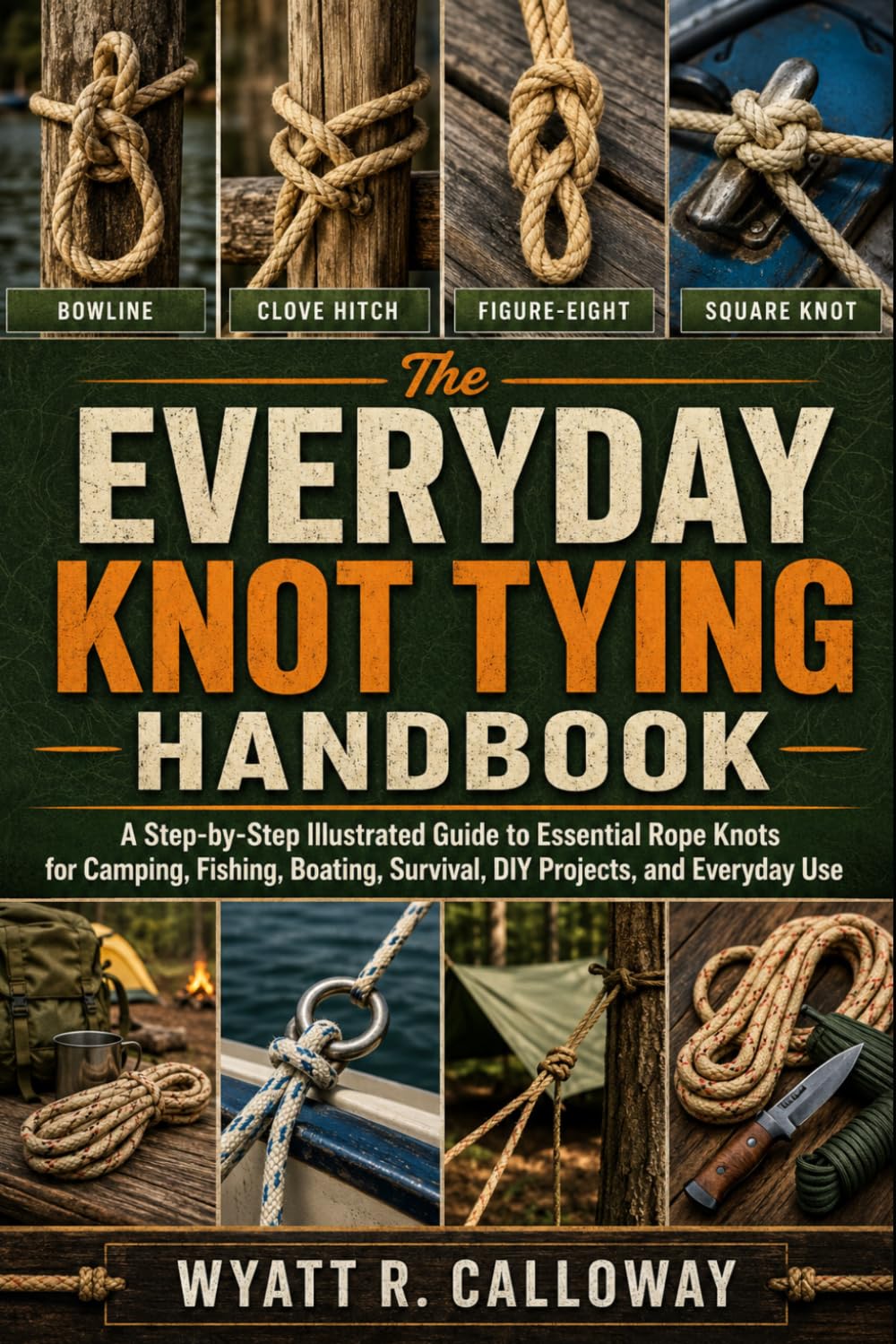 The Everyday Knot Tying Handbook: A Step-by-Step Illustrated Guide to Essential Rope Knots for Camping, Fishing, Boating, Survival, DIY Projects, and Everyday Use