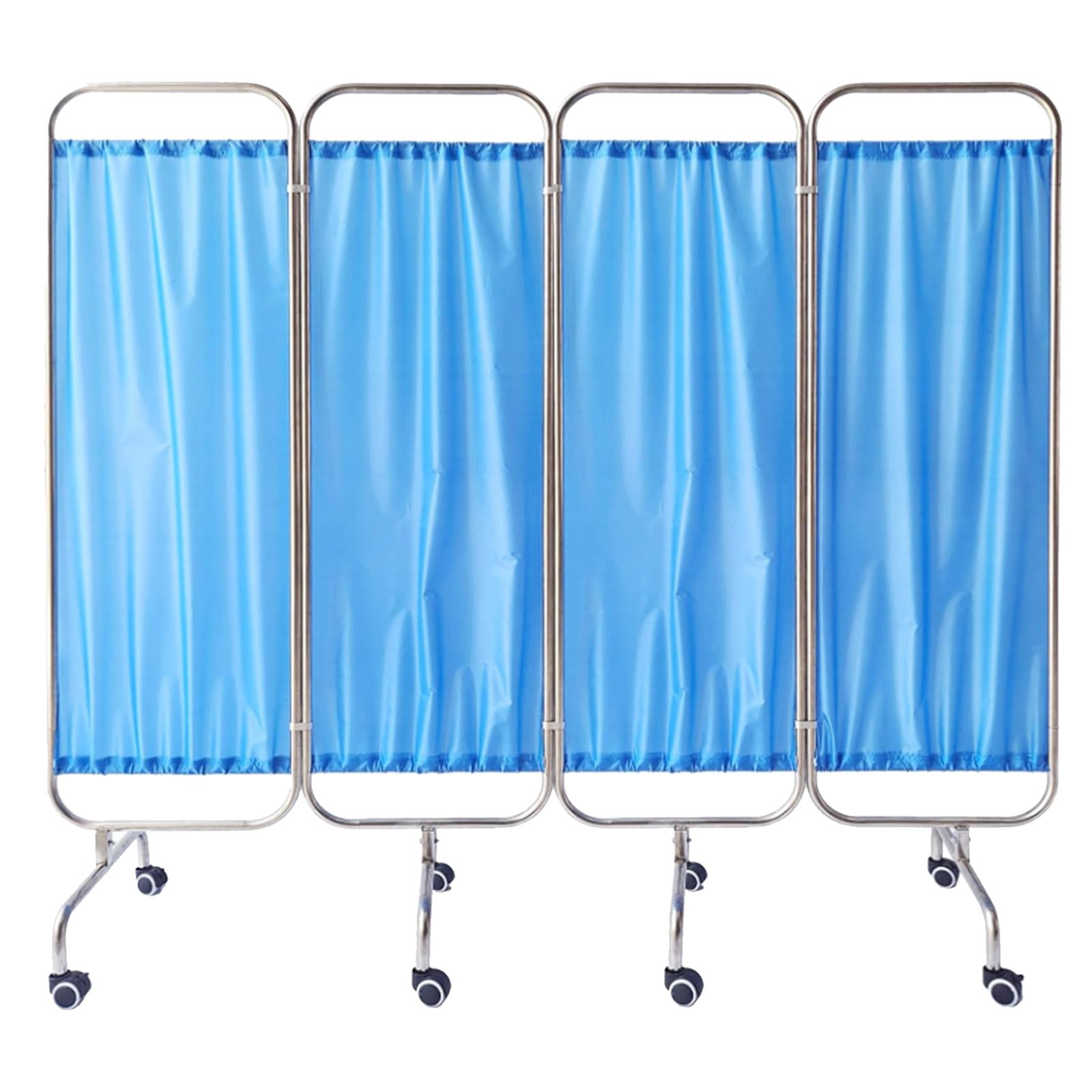 Paravent médical portable à roulettes et rideau de confidentialité amovible