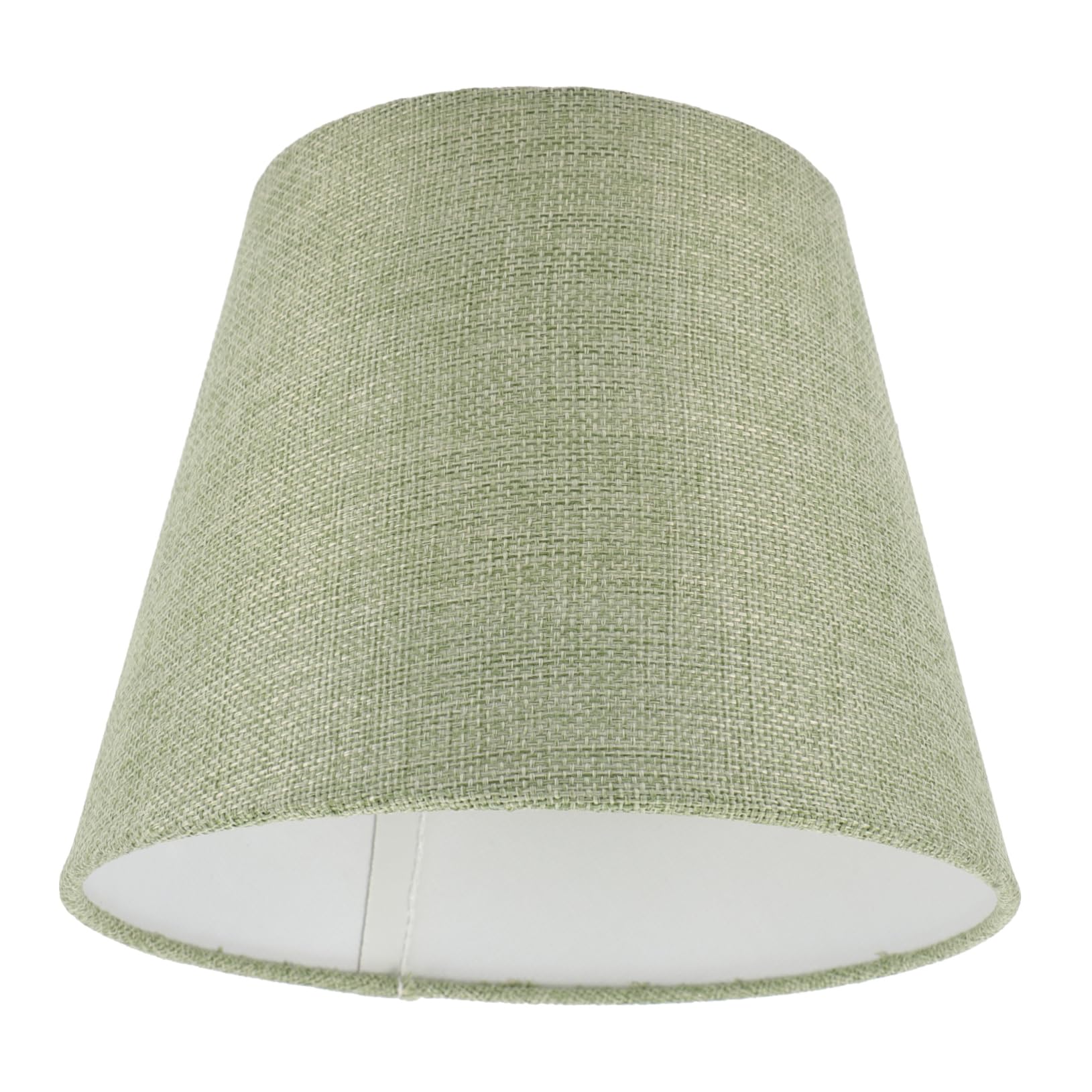 KONTONTY Sage Green Drum Lamp Shade for Table Lamps E14 Fabric Lamp Shade Cover Modern Decorative Light Cover for Reading Home Office and Shop Portable Foldable 7.09X5.91X4.72In