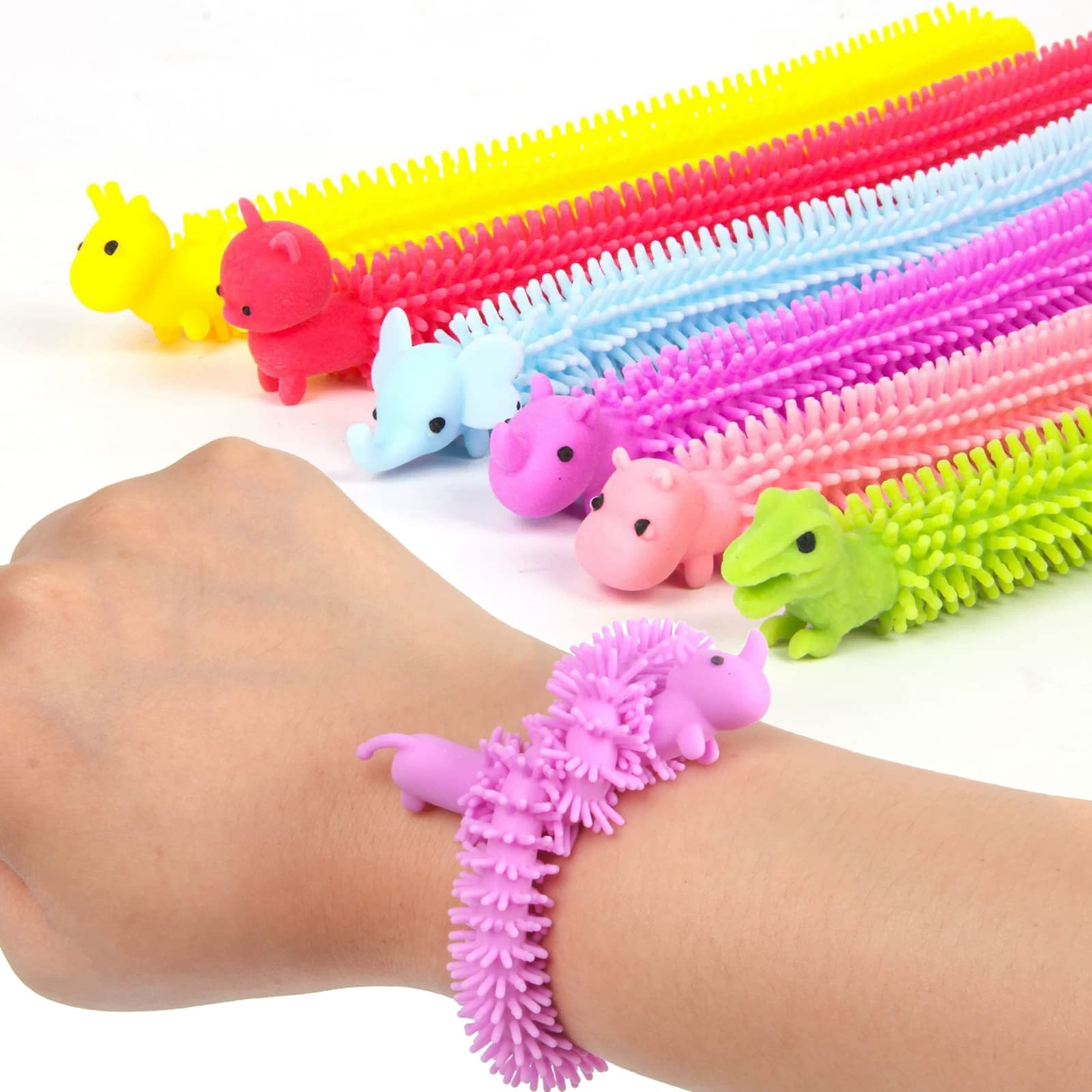 YUTOU Pack of 6 Colourful Sensory Fidget Stretch Toy Anti-Stress Toy Set Cute Stretchy String Toy Fidget Toy Reduce Fidget Through Stress and Anxiety for Adults and Children