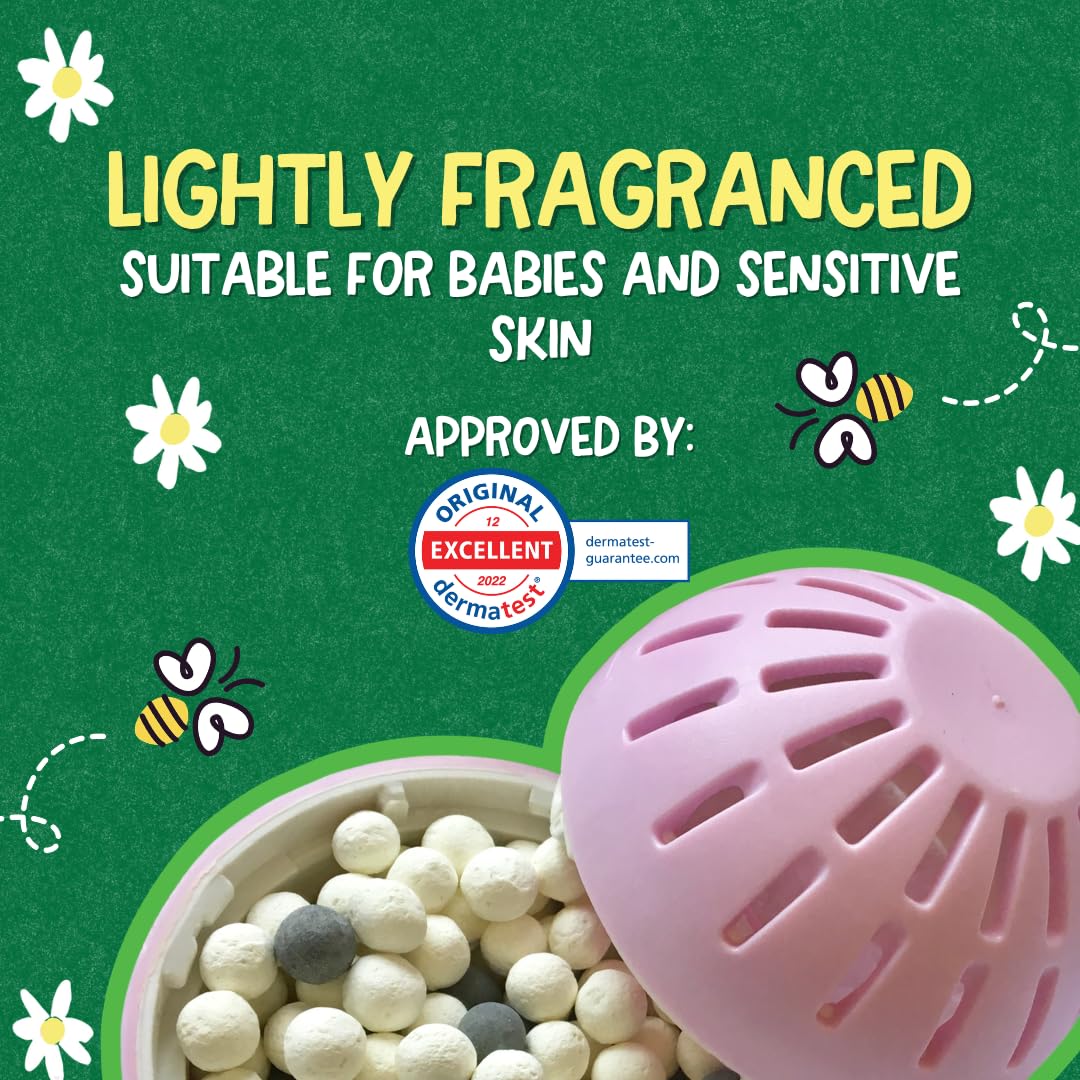 Ecoegg Jajko do prania z 70 myciami w zestawie | Zamiennik detergentu | Bez bio i bez enzymów, fosforanów, oleju palmowego, wybielacza chlorowego | Skóra wrażliwa | Kwiat wiosenny