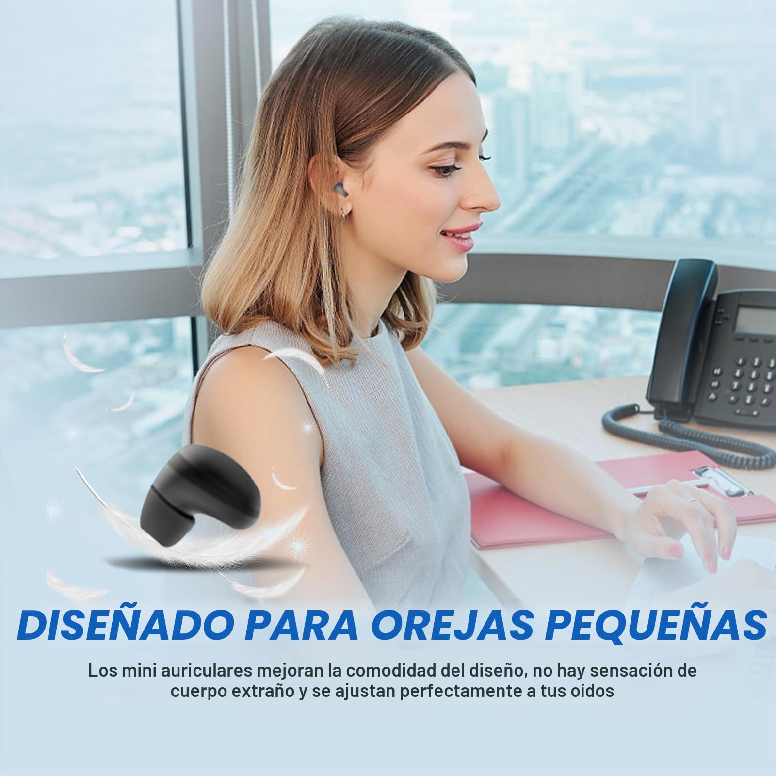 Mini auriculares invisibles inalámbricos en el oído Bluetooth auriculares inalámbricos cancelación de ruido auriculares para dormir en la oreja Sleep Earbuds auriculares para dormir para orejas