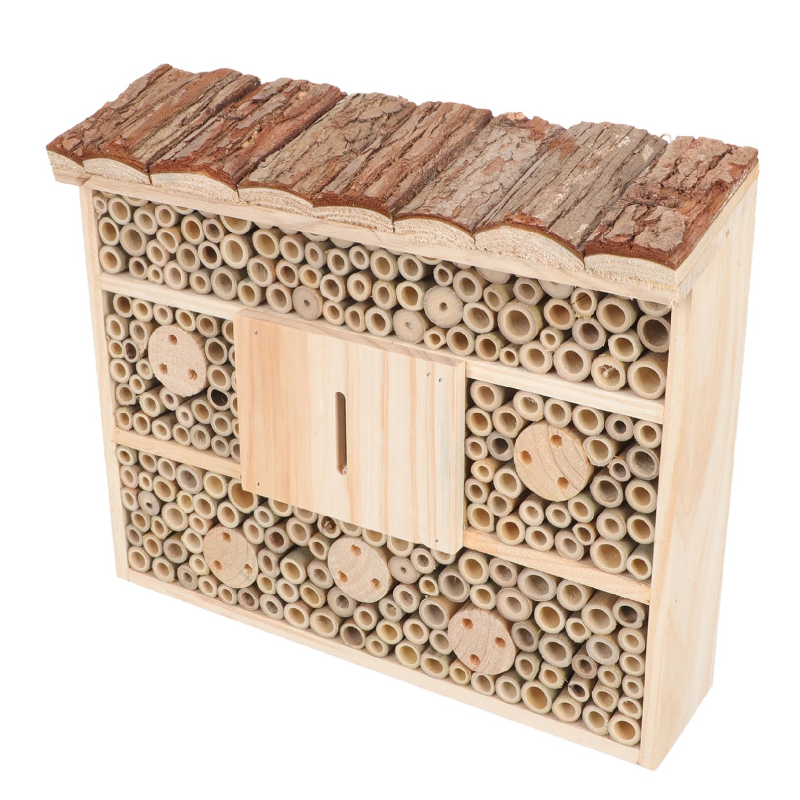 Mikikit Casa De Madera para Casita Insectos y Abejas Cabaña Decorativa Duradera y Ecológica