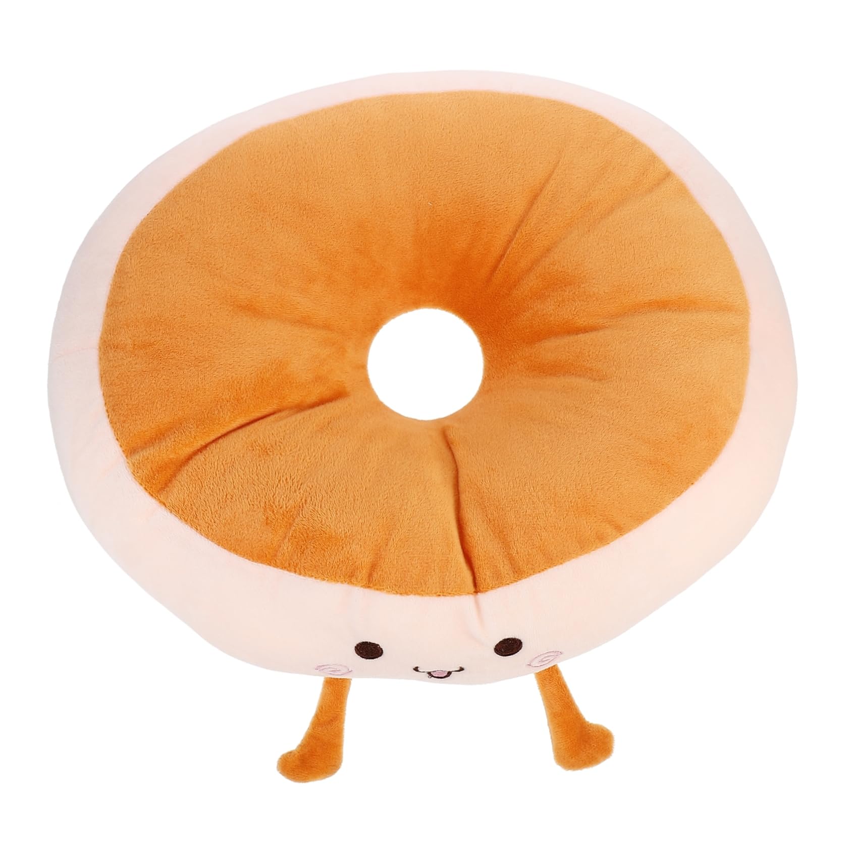 Cuscino Rotondo in Peluche Arancione per Sedia Ufficio e Soggiorno, Comodo e Resistente per Uso Prolungato in Aula o Casa