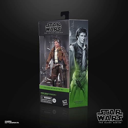 Miniatura 8 de Star Wars The Black Series Han Solo (Endor) - Figura de acción coleccionable de 6 pulgadas de la película “Return of The Jedi”, para niños de 4 años