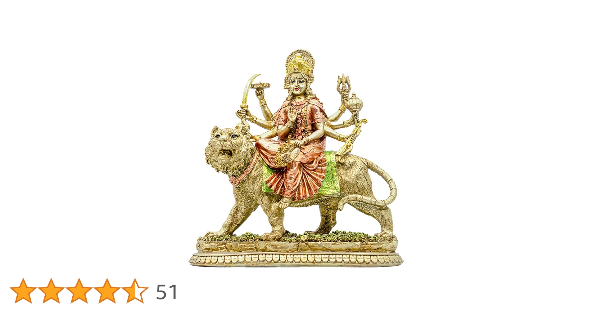 仏教美術　古銅彩色　インド神　ドゥルガー像　仏像　V　8923 Amazon.co.jp: BangBangDa ヒンドゥー教の女神ドゥルガ像 - トラ