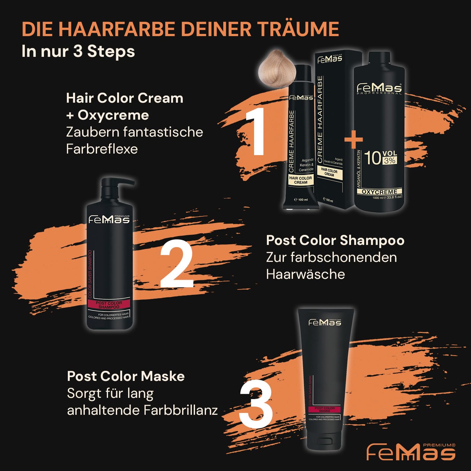 FemMas Krem oksydacyjny w 6% 1000 ml I utleniacz do farbowania i tonowania włosów I Łatwe zastosowanie i optymalne trzymanie I Rozwój równomiernych rezultatów w jakości salonowej I Hair Color