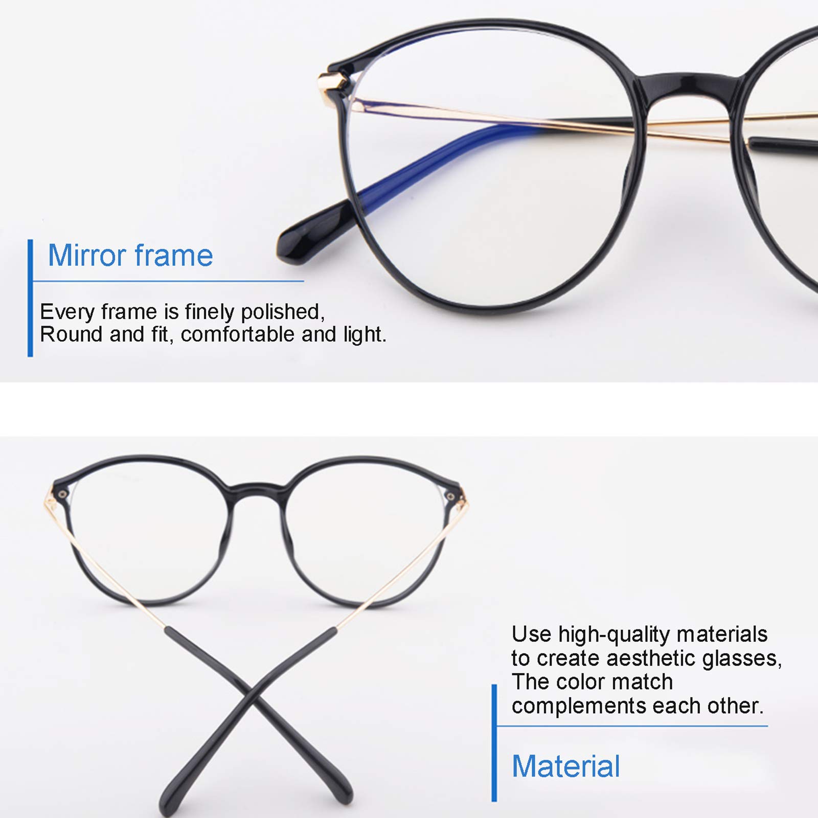 Blue Blocking Blocking Blocking Glasses, Reattori di Moda per Le Donne Anti Anti UV Ray/Glare Computer Eyeglasses Moda Lettori di Moda per Le Lenti in Resina delle Lenti HD HD,A,+1