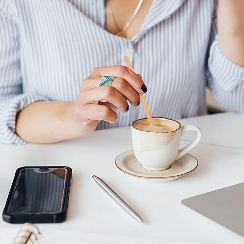 Vista 17 de 1000 agitadores de café envueltos individualmente de 7 pulgadas, palitos de café envueltos en papel, palitos de revolver envueltos, regalos de té