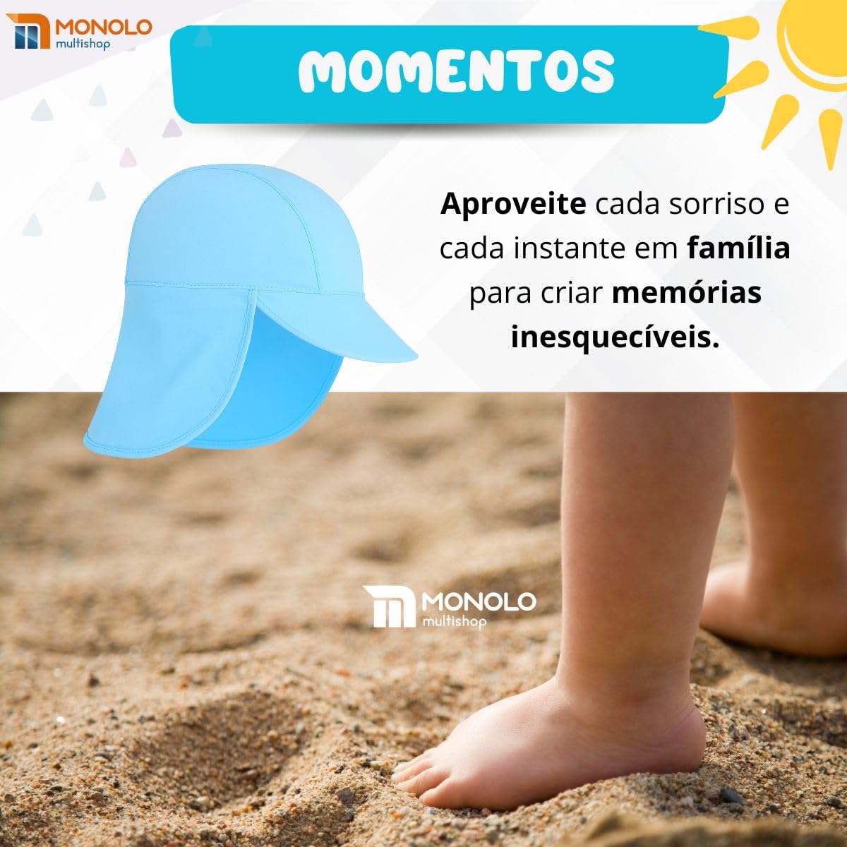 Boné Chapéu Infantil Bebê Proteção Solar UV50+ Praia Piscina Menino Menina Verão Sol Monolo em promoção! Veja a oferta e mais achadinhos de Bonés & Chapéus Infantis 4 Hoje é o melhor dia para comprar Boné Chapéu Infantil Bebê Proteção Solar UV50+ Praia Piscina Menino Menina Verão Sol Monolo com aquele preço maroto! Promoção! Aproveite a oferta! 4