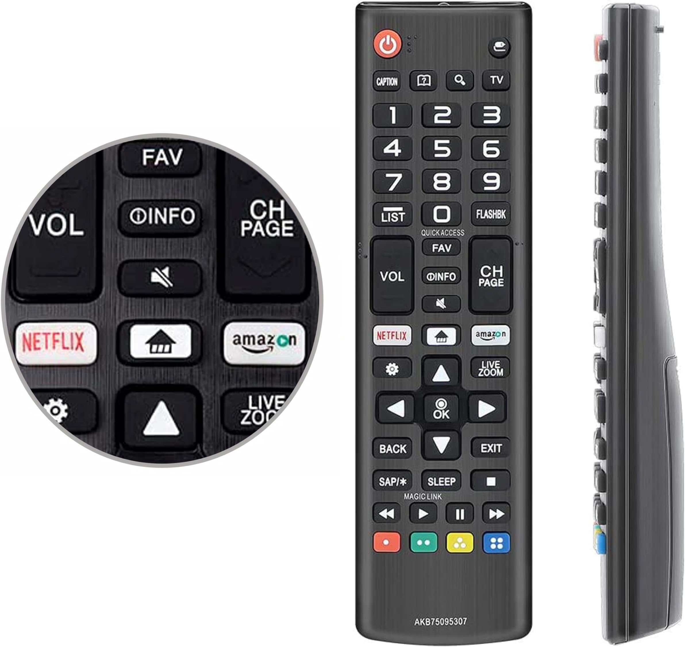 Universal Remote Control AKB75095307 for LG-TV-Remote, Compatible with LG UHD OLED 4K 8K Smart TVs
