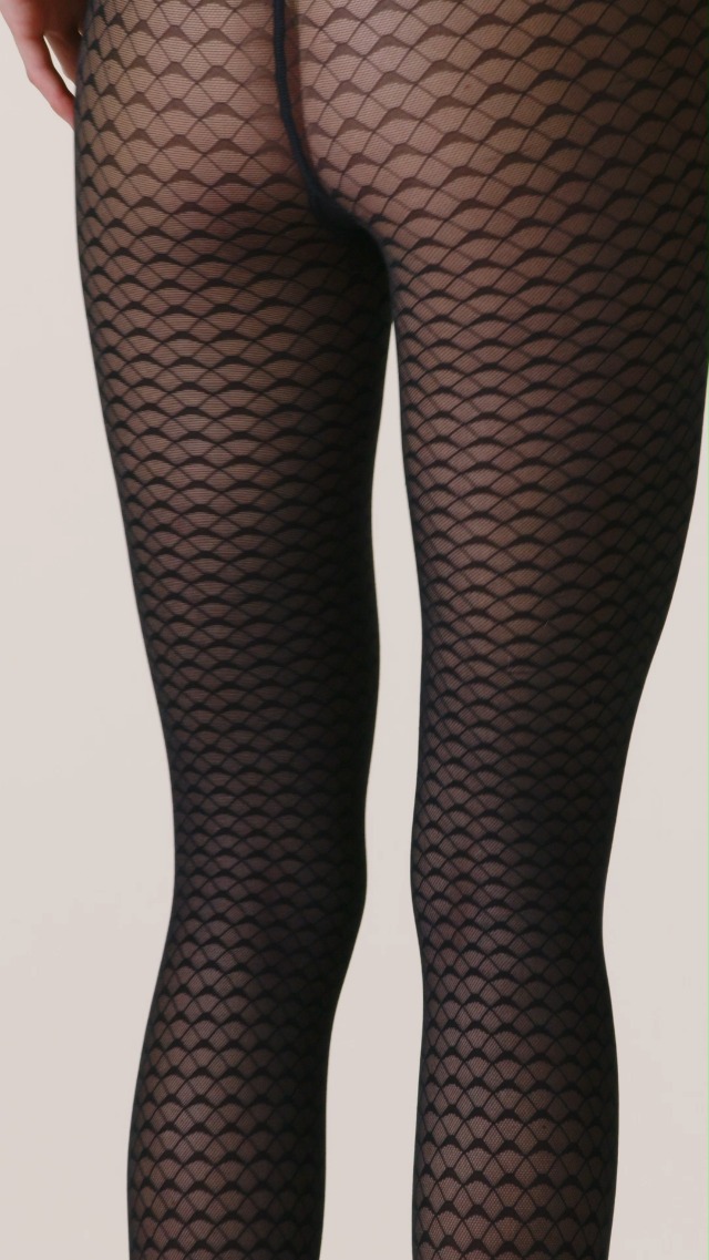 Wolford Graphic Pattern Tights for Women 30 Denier Hosiery