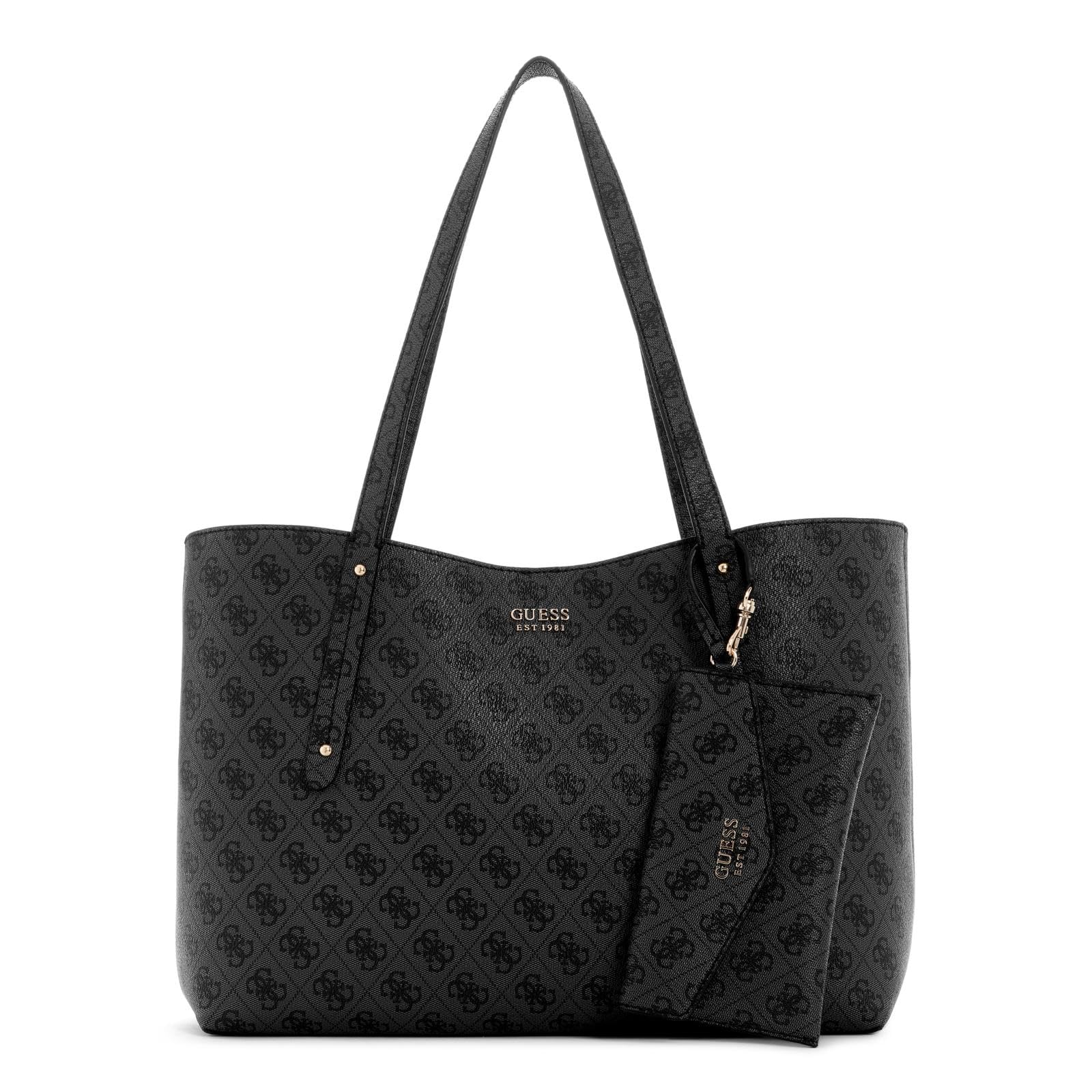 GUESS Brenton Tote Coal Logo