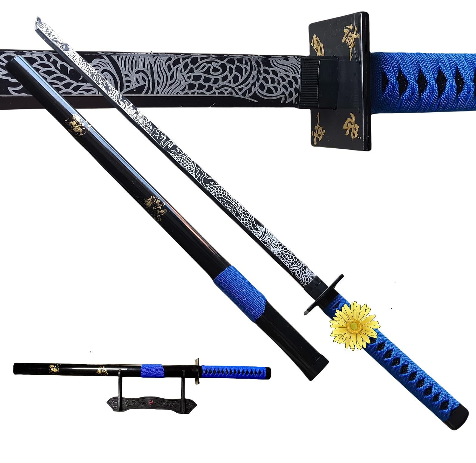 Polypropylene Katana Sword - Japanese Training Sword for Martial Arts Practice, Blunt Samurai Sword for Men and Women, Ideal for Training and Cosplay