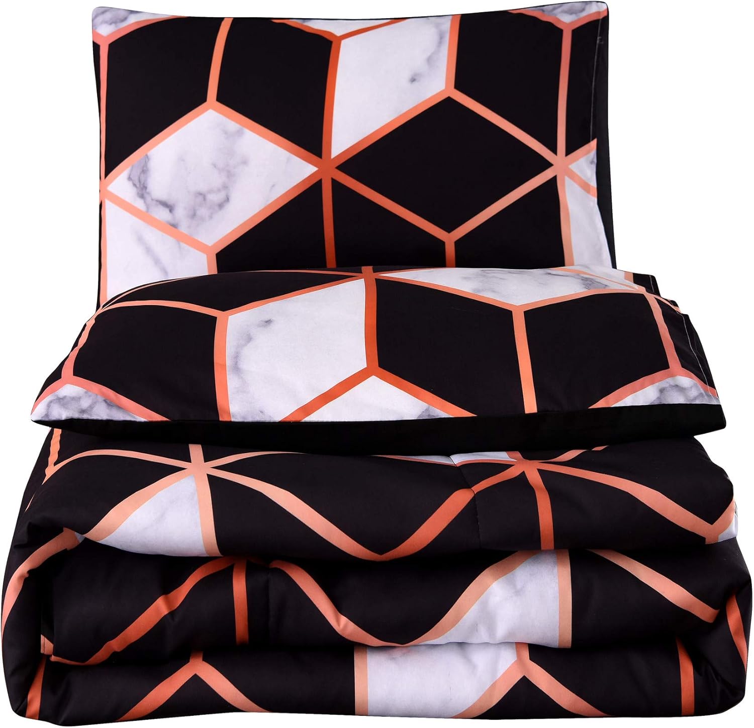 A Nice Night Closure-Printed Geometric Pattern,Black Abstract Bedding Marble Ultra Soft Comforter Set Bed-in-a-Bag,Queen (Geo-Black, Queen) A Nice Night Closure-Printed Geometric Pattern,Black Abstract Bedding Marble Ultra Soft Comforter Set Bed-in-a-Bag,Queen (Geo-Black, Queen)
