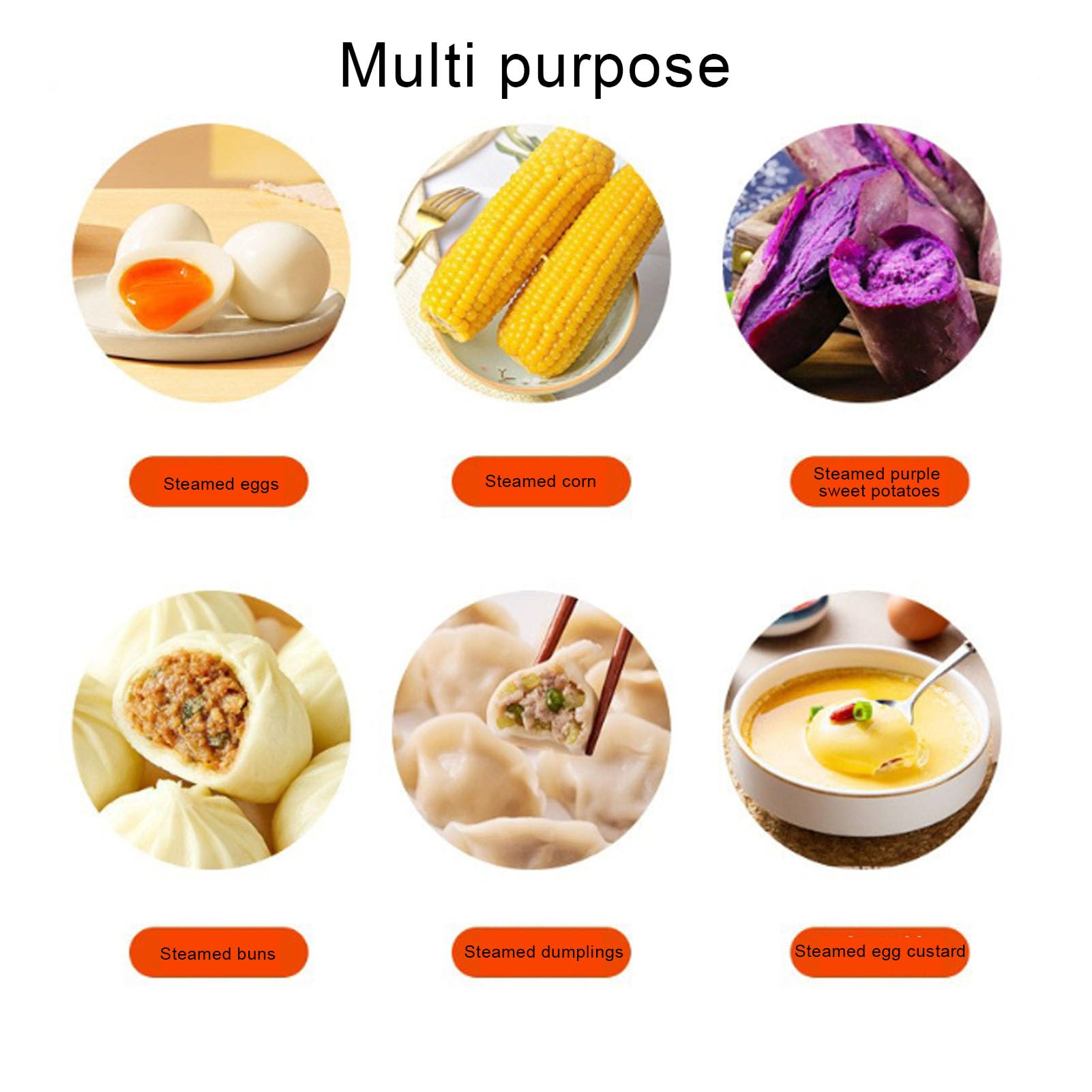 Luocute Olla Rápida para Huevos, 200 W, 6 Huevos con Capacidad, de Acero Inoxidable, Portátil, Inteligente, para Hacer Huevos Cocidos, con Protección de Ebullición en Seco, para el Hogar, (Enchufe