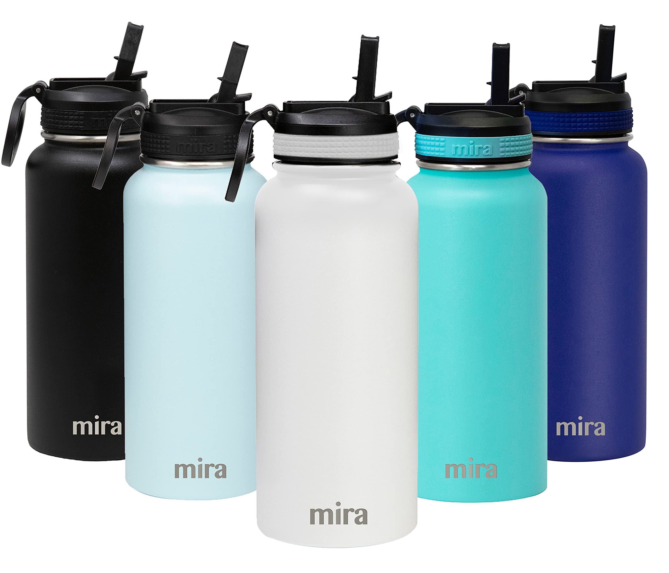 Amazon.com: MIRA 32 oz Stainless Steel Water Bottle with Straw Lid