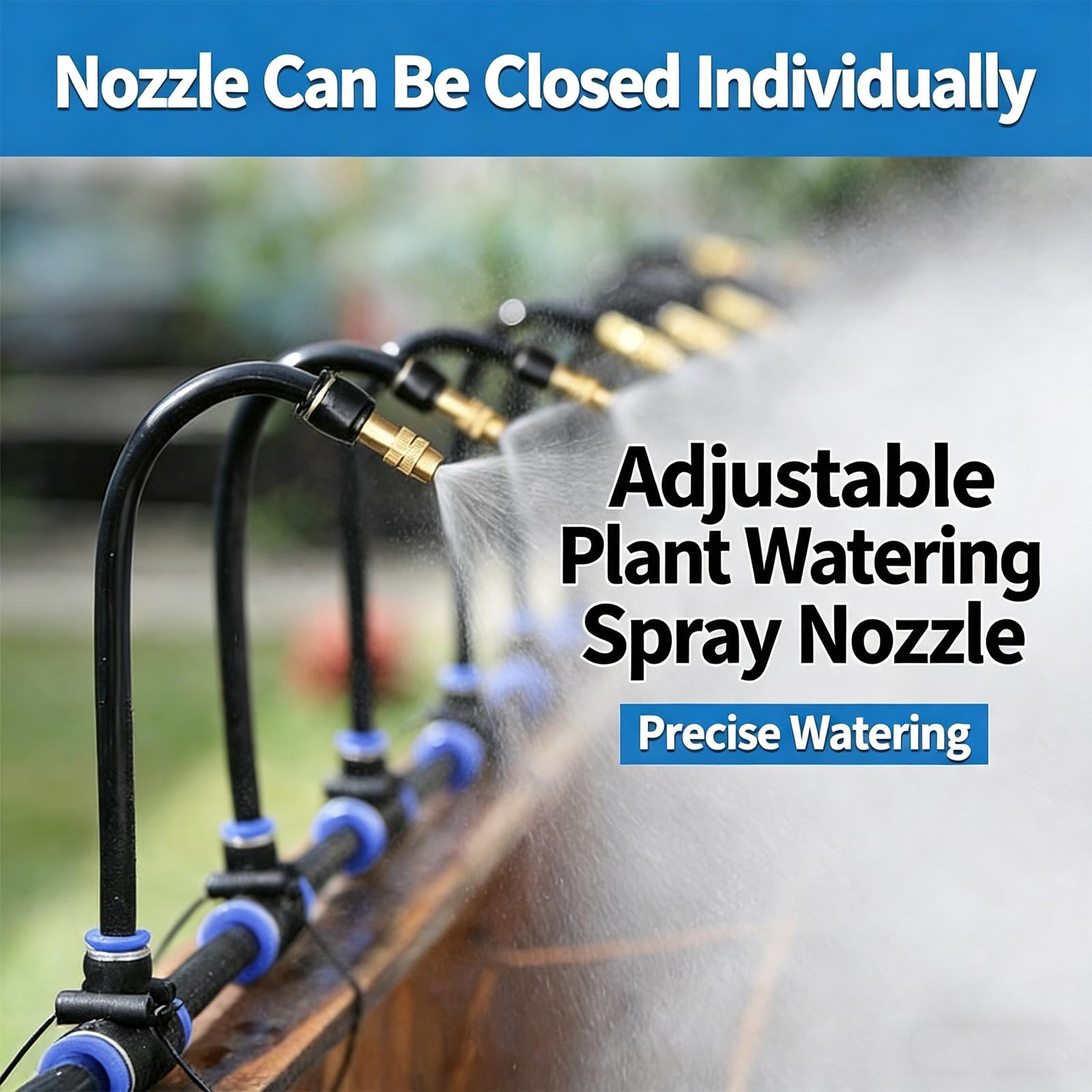5-25M Irrigatore automatico per irrigazione Ugello rotante in rame Giardino Balcone Atomizzazione Sprinkler Irrigazione Atomizzazione