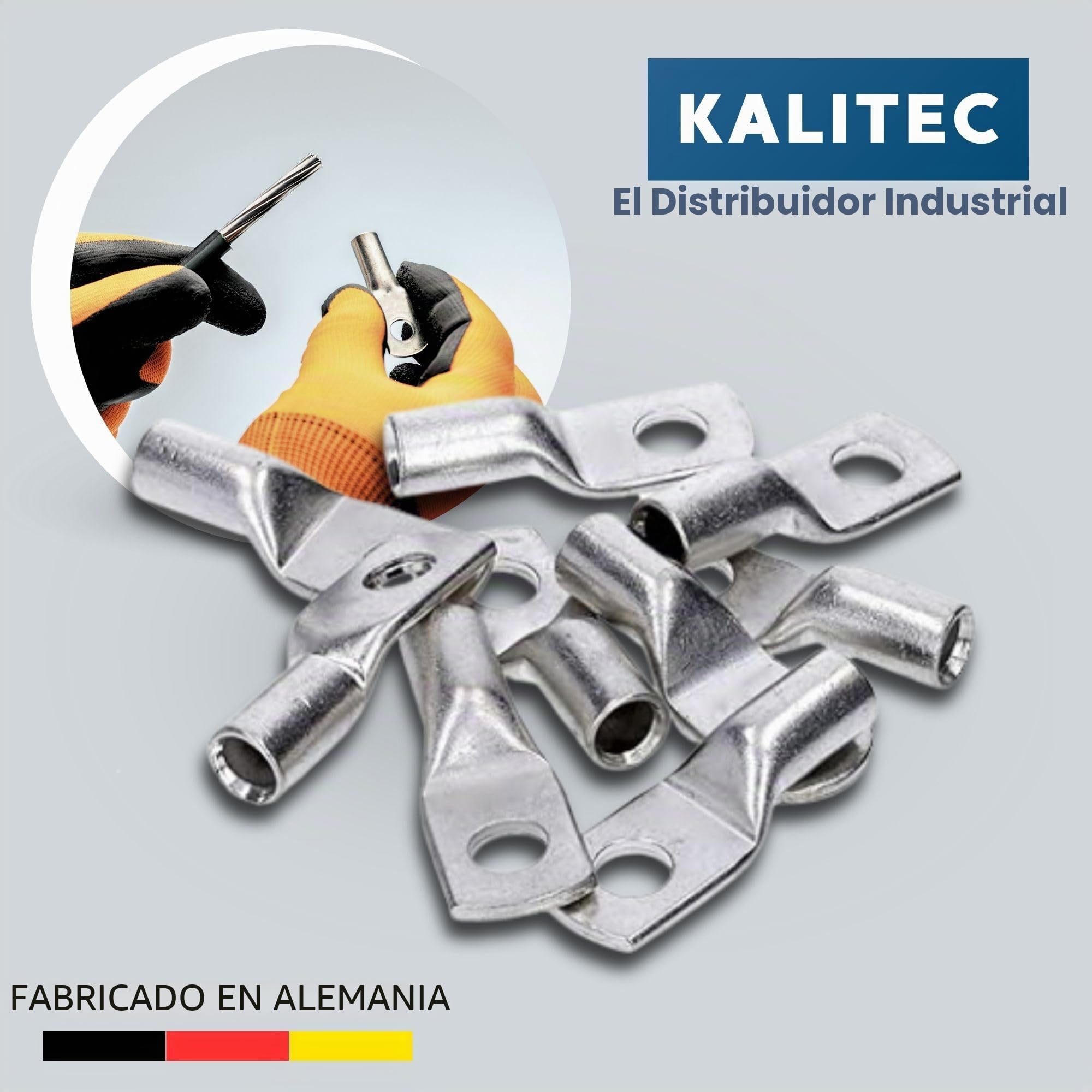 Kalitec 10x Terminales de Cable Tubular 35 mm² M6 - Conectores de Cobre