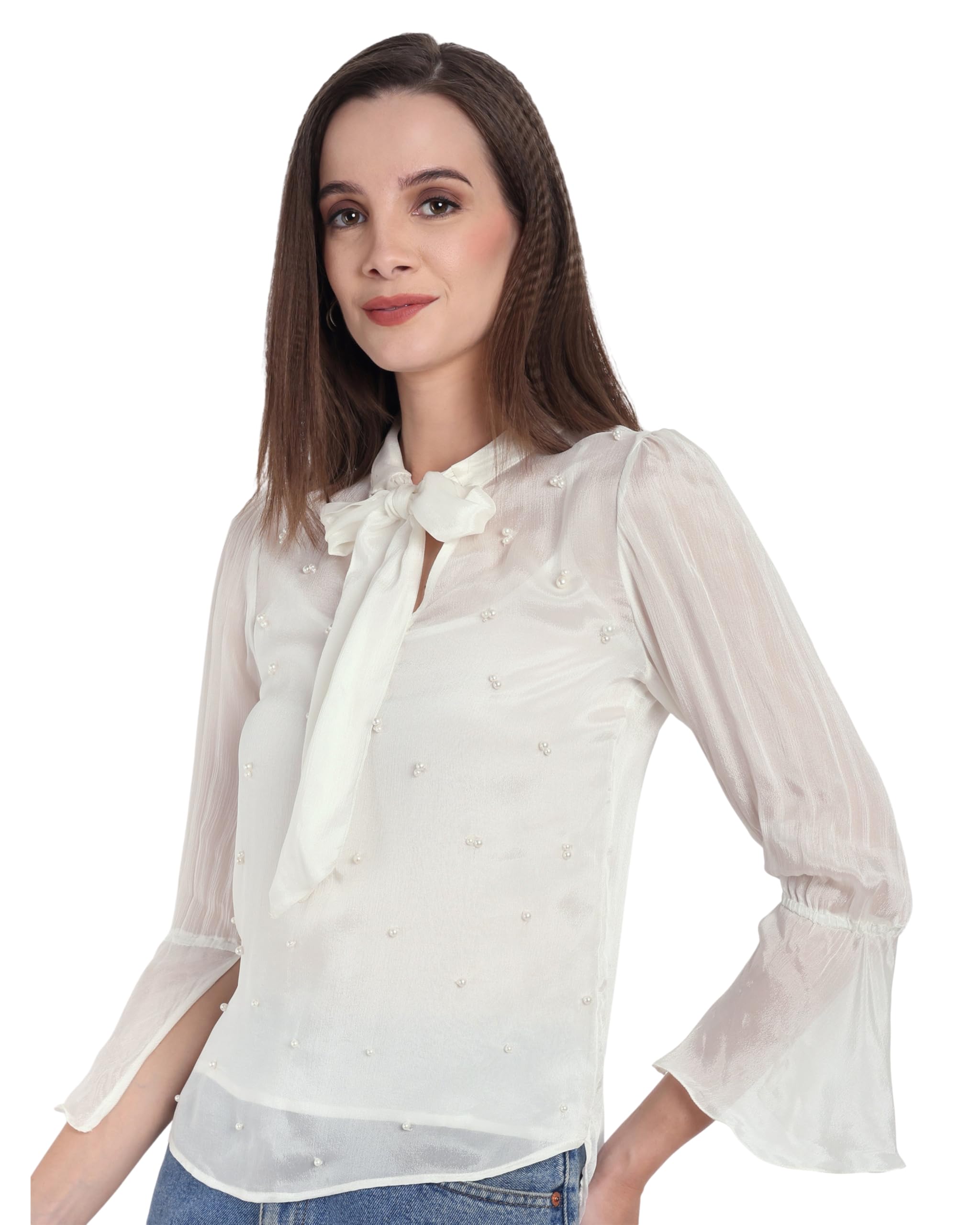 crinkle sheer gather volume blouse ブラウス ジュリアナジャボール 