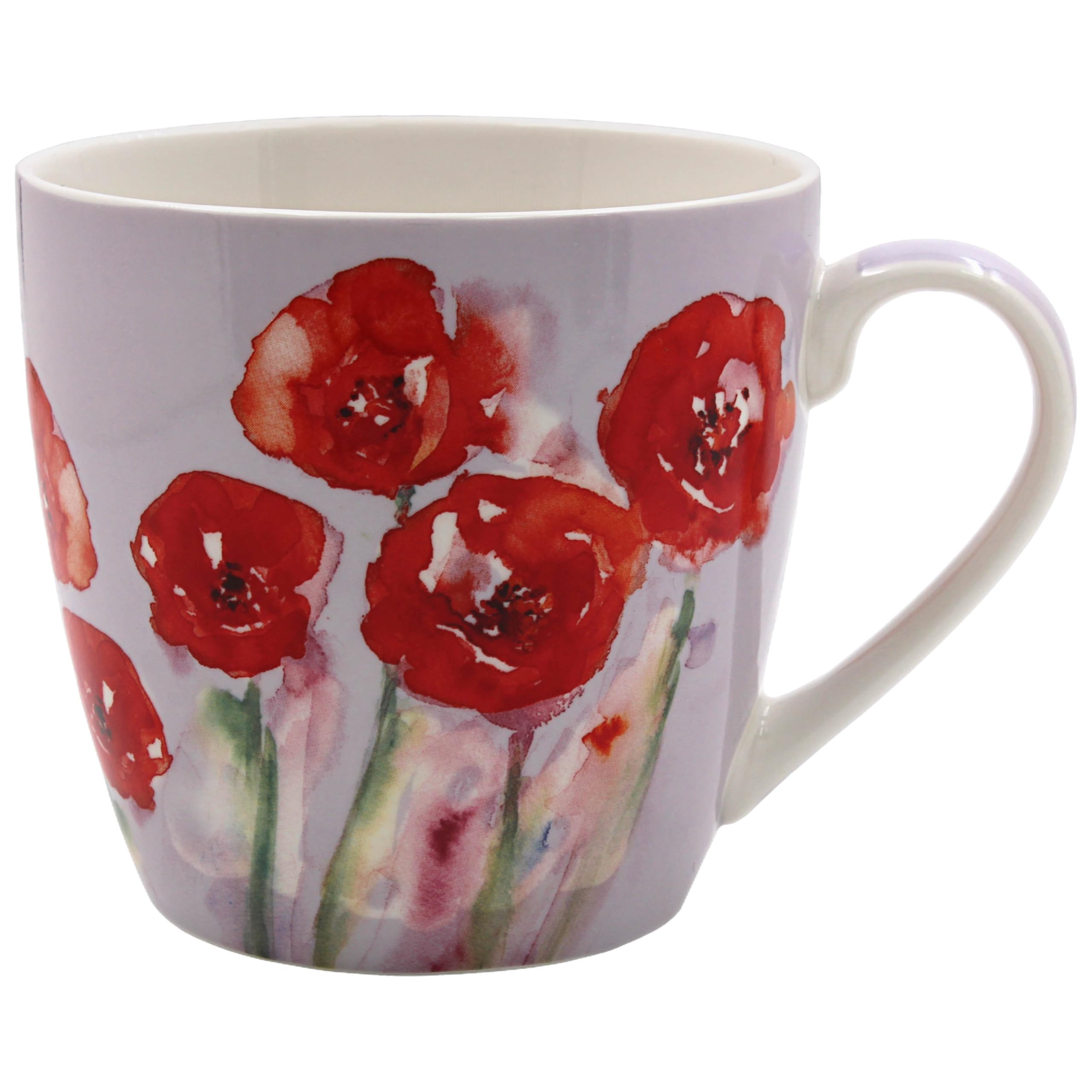 The Leonardo Collection Poppy Breakfast Mug Jennifer Rose Gallery for Hot & Cold Drinks | Durable Coffee Cups for Home & Office | Comfortable & Easy-to-Hold Coffee Mugs for Beverages & Daily Use