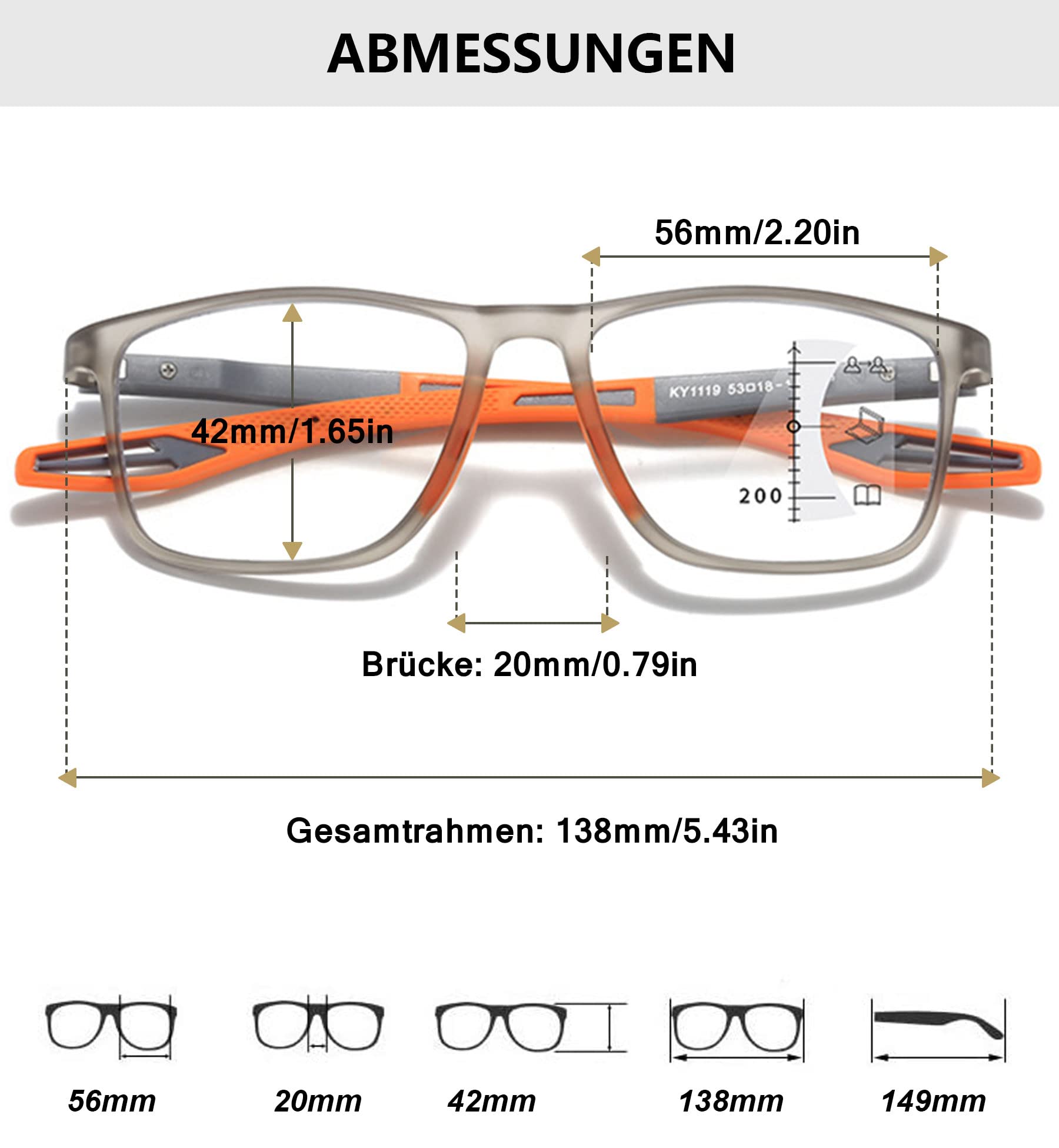 Fotochromowe okulary przeciwsłoneczne do czytania męskie damskie progresywne wieloogniskowe okulary przeciwsłoneczne do czytania sportowe prostokątne lekkie okulary blokujące niebieskie światło (Colo
