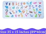 Tapis de bain antidérapant pour baignoire, tapis antidéflagrant pour enfants - Tapis antidérapant pour baignoire - Tapis de douche non glissant pour les tout-petits et l'heure du bain pour bébé (Zoo)