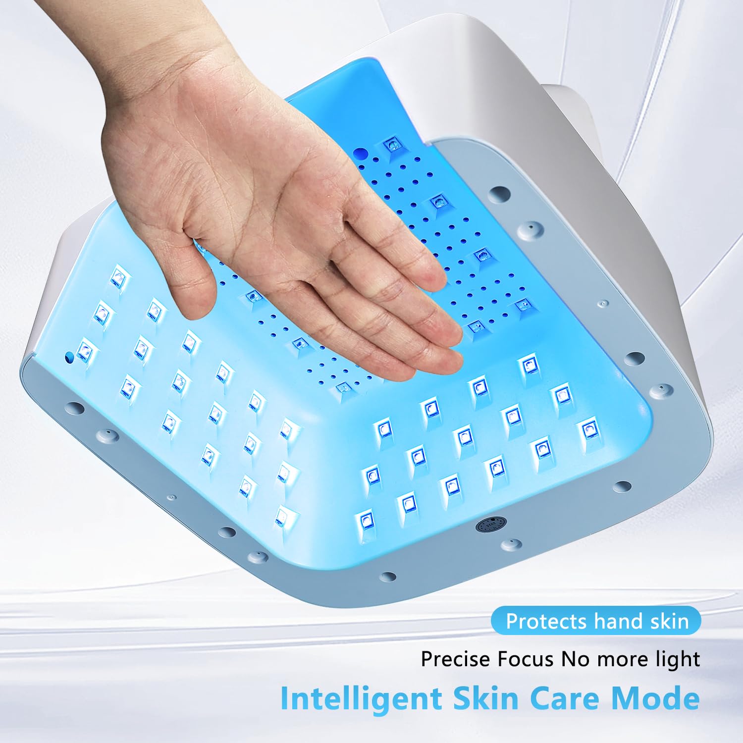 JODSONE Lámpara Uñas Semipermanentes U V LED con Almohadilla para Manos y Espacio Amplio para Salón - Portátil con Doble Pantalla, Secado Rápido para Uso Profesional