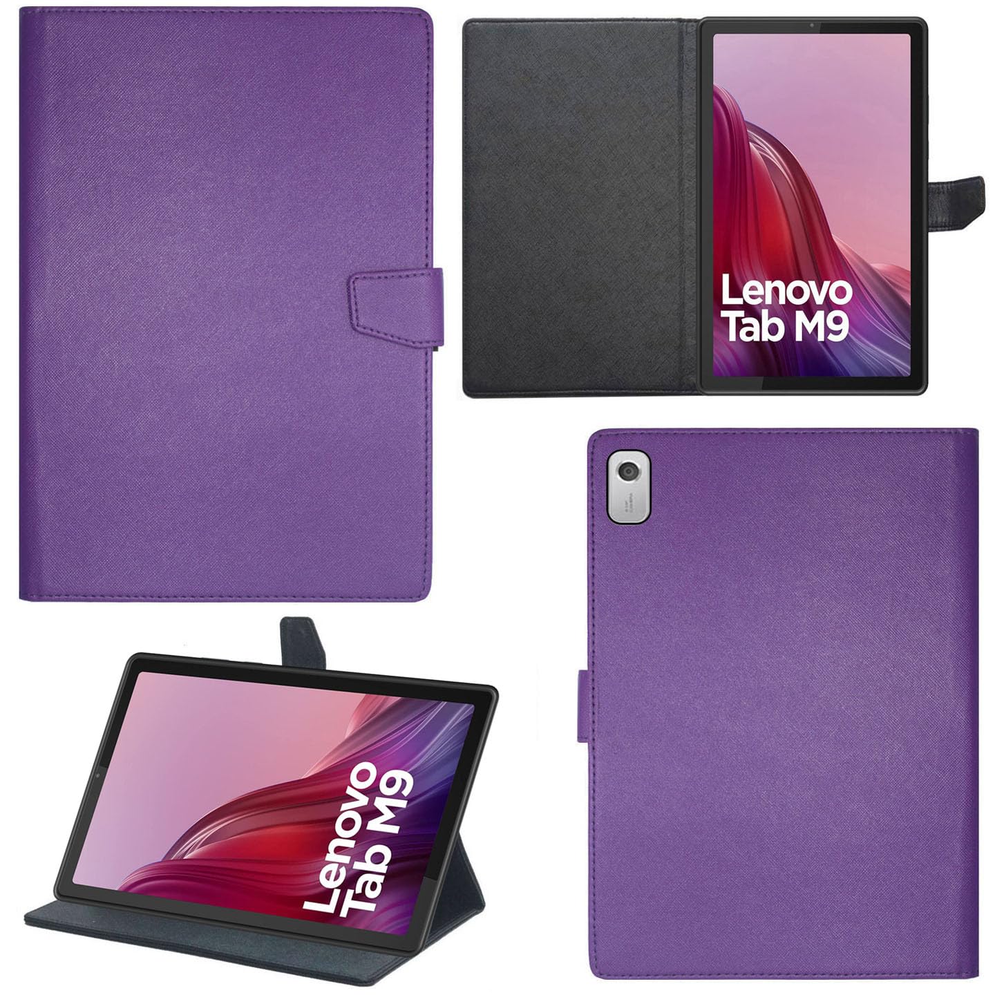 Zaoma Flip Flap Stand Case Cover with TPU Back Case Compatible for Lenovo Tab M9 22.86 cm 9 inch Tablet Model No. : TB310FU / TB310XU - Pattern (LM9_DUSBLK) (B0C74FP7B9) Amazon Price History, Amazon Price Tracker