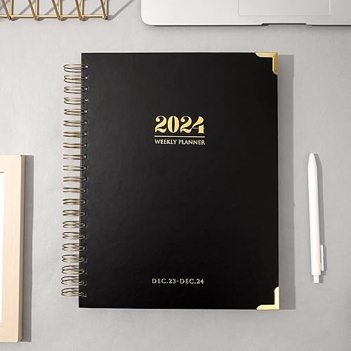 Miniatura 6 de Agenda semanal y mensual 2024 de 8.5 x 11 pulgadas, agenda grande de tapa dura de diciembre de 2023 a diciembre de 2024, planificador de 13 meses
