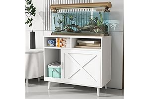 20-29-30 Gallon Fish Tank Stand: Aquarium Stand with Shelf & Cabinet Storage