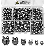 SANWEAL120PCS/200PCS Fishing Weights Sinkers - Premium Split ShotFishing Weights Sinkers - Round Removable Fishing Sinkers - 5/6 Sizes
