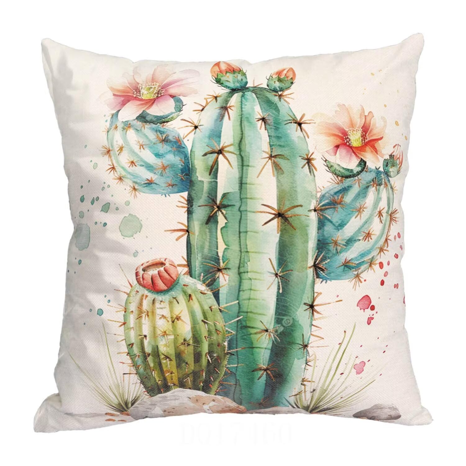 Fundas Cojines SuavesCactus Fundas Cojines Cuadradas Suaves Funda Almohada Cojines Suaves Sillas Jardin para Oficina Jardín Cama Sofá Banco Interior o Exterior Juego de 4 Funda Cojin Verde mu-238