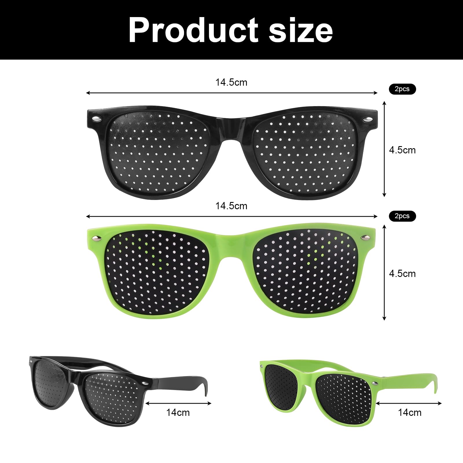 Pinhole Glasses Raster Multidot Occhiali a Rete 4 Pezzi