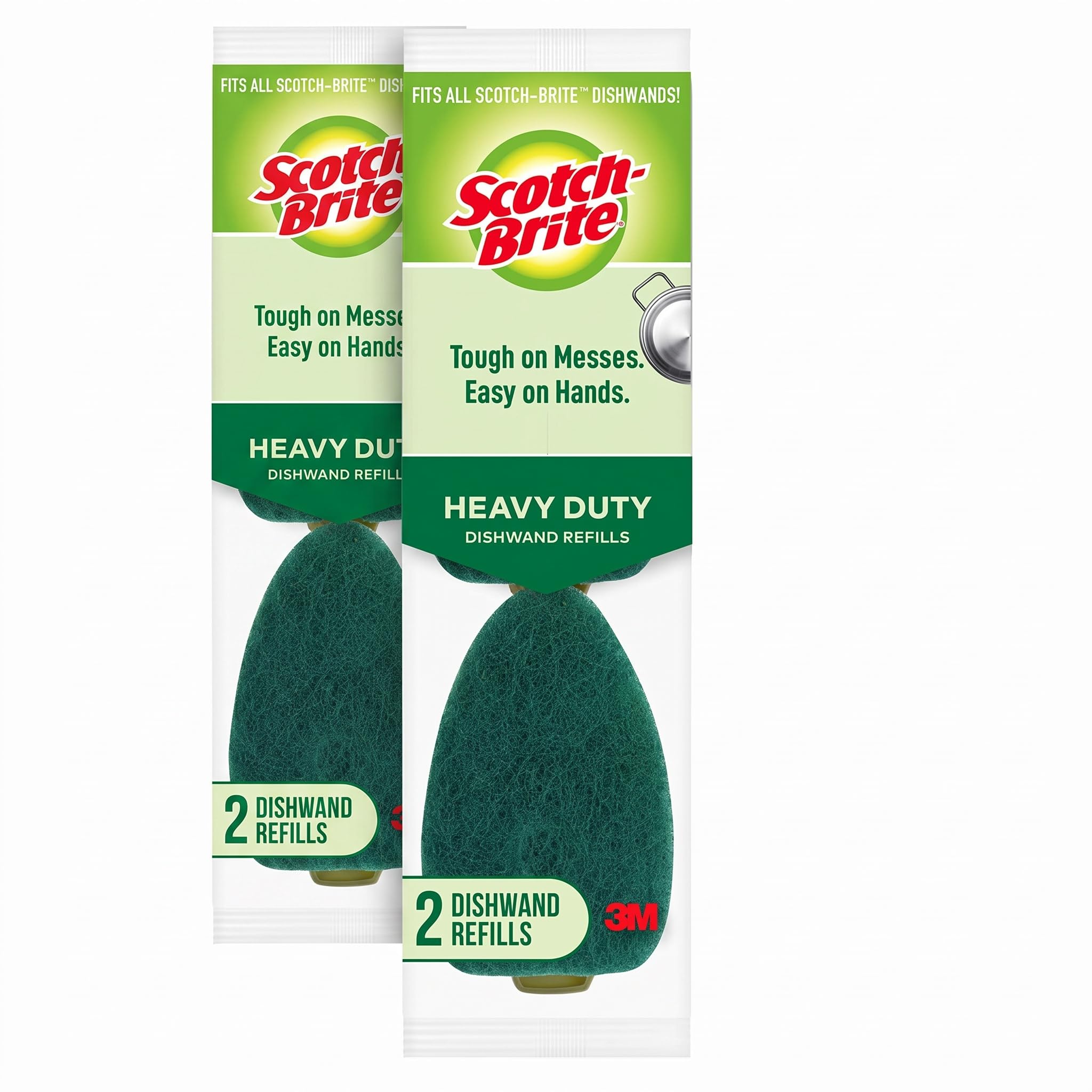 Scotch-Brite Heavy Duty Dishwand Refills, Keep Your Hands Out of Dirty Water, 2 Refills (Pack of 2)