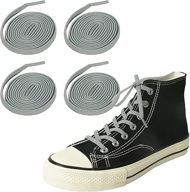 2 Pairs Elastic Shoe Laces for Sneakers No Tie Stretchy Shoe Strings for Converse High Tops Shoes Lace Adults Kids