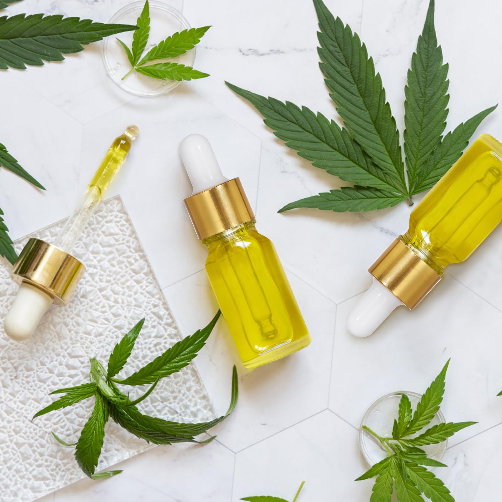 Kingrol Transparente Glas-Tropfflaschen, Tinkturflaschen, leere Flaschen mit Pipette für ätherische Öle, Parfums, Aromatherapie, Chemielabor, Chemikalien, 40 Stück